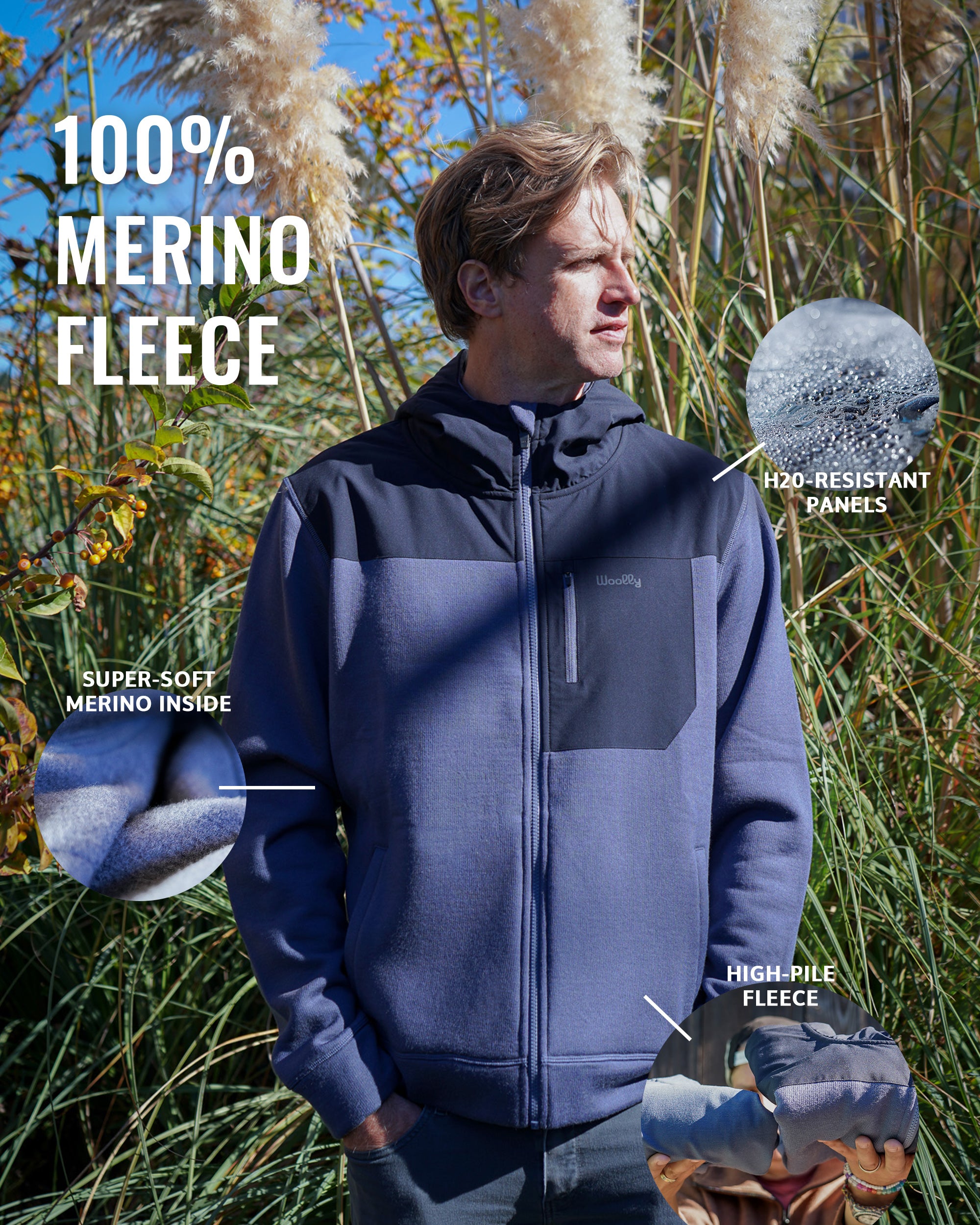 Merino Fleece Zip Hoodie Closeout – Woolly Clothing Co