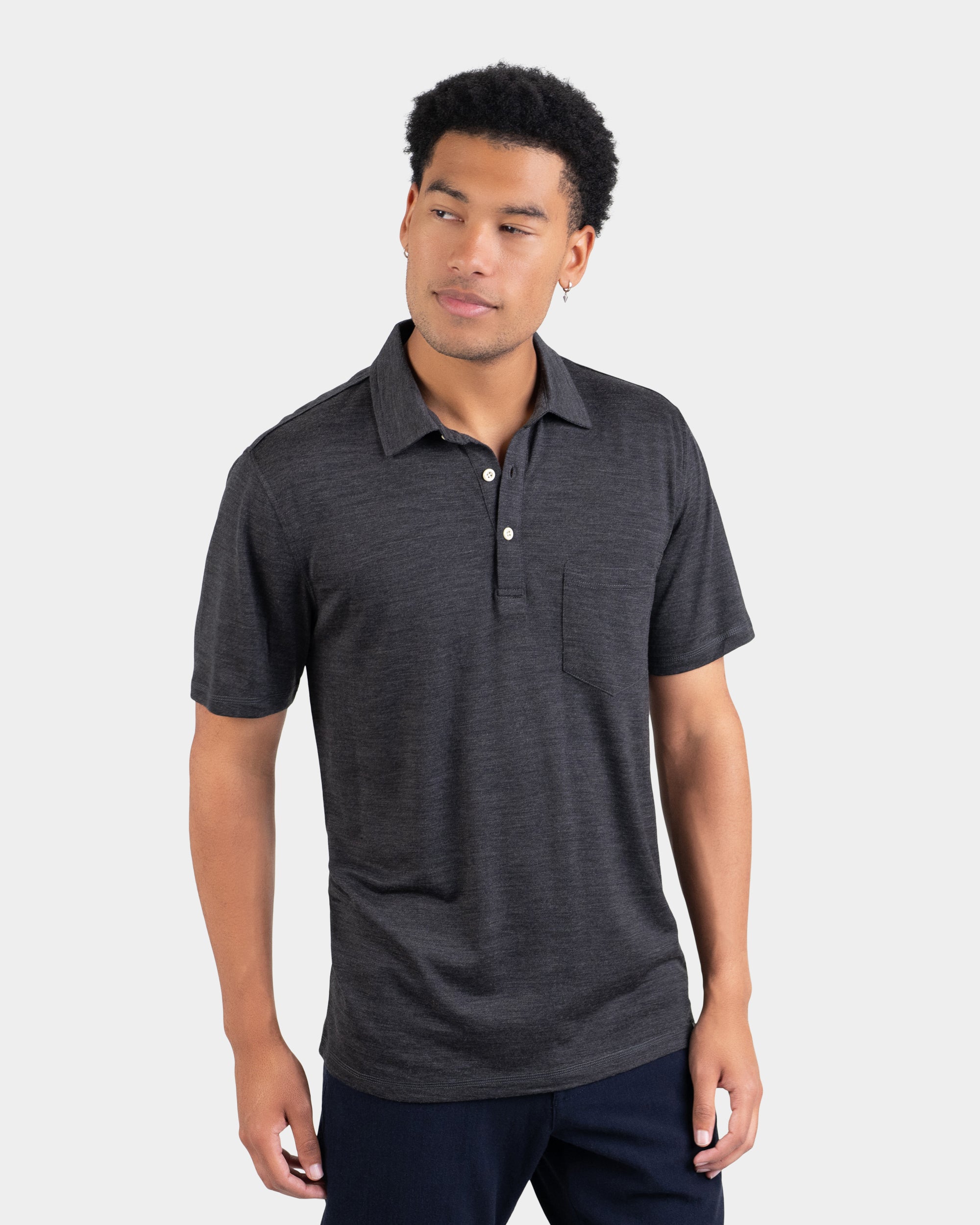 Wool amp; Cotton Polo Shirt W/ Web Detail