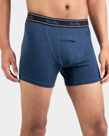 Woolly Men's Merino Wool Boxer Briefs - RWS Certified, Odor-Resistant, Temperature Regulating Underwear
