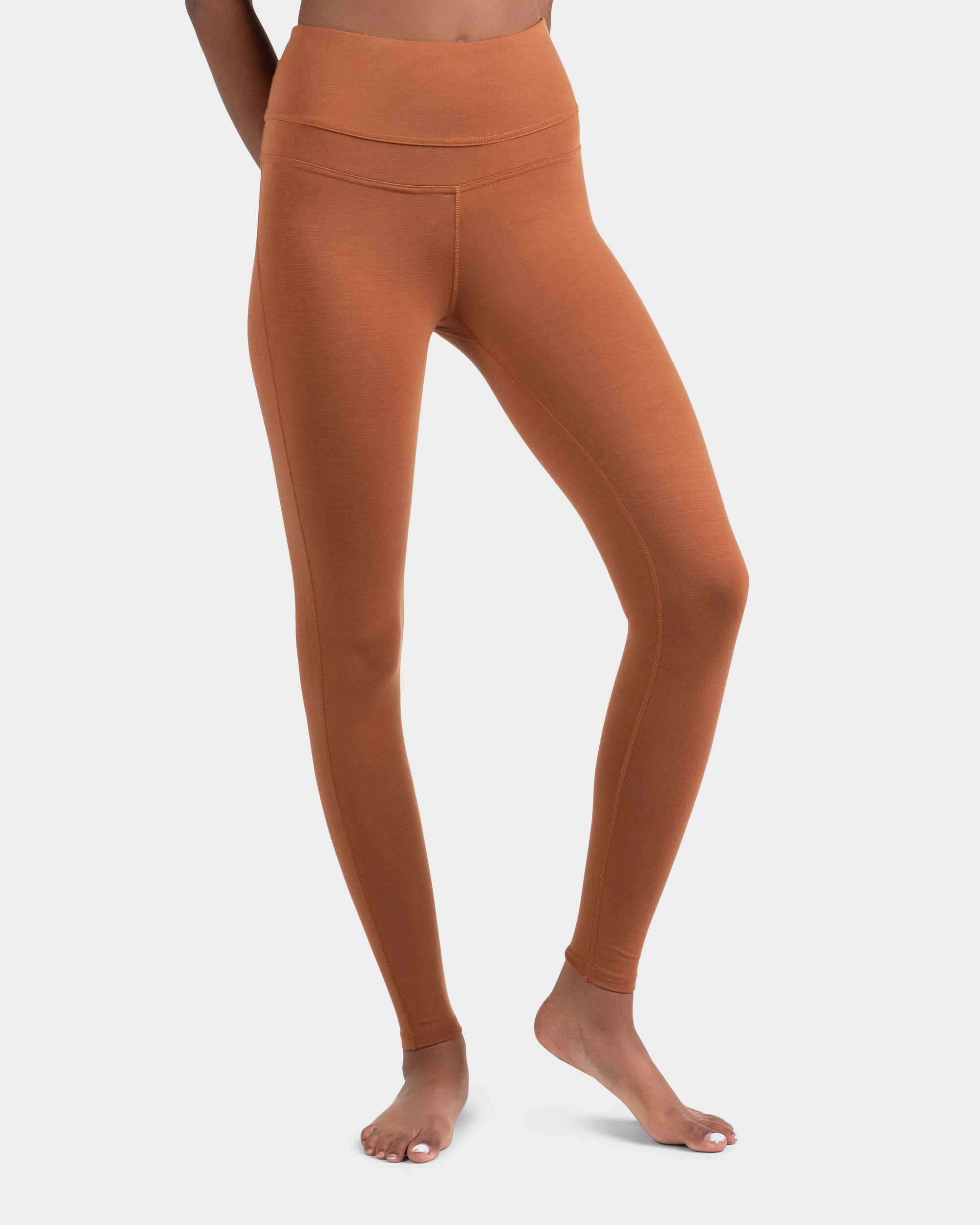 Buy Rust Leggings for Women by GO COLORS Online
