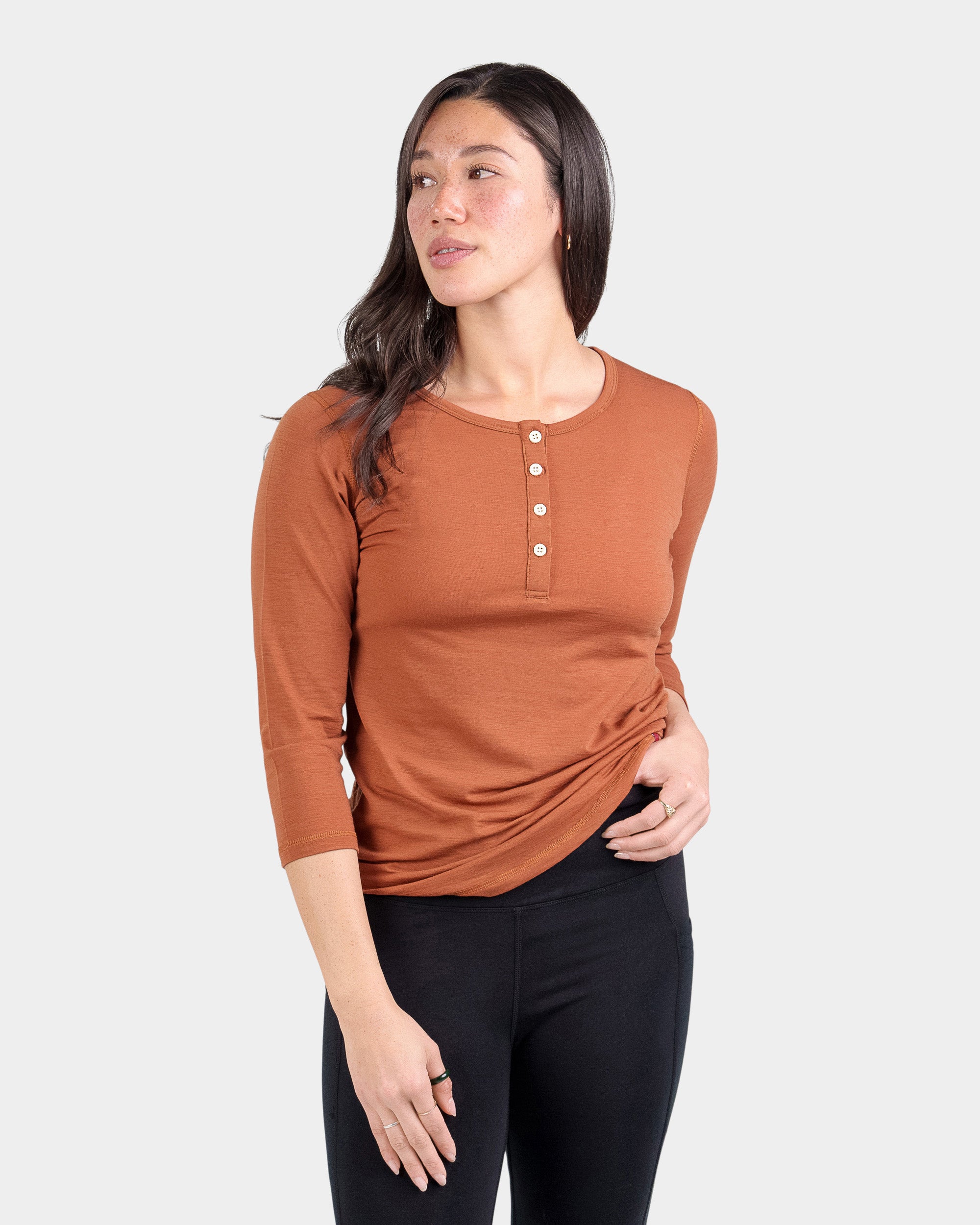 Henley shirt women's h sale