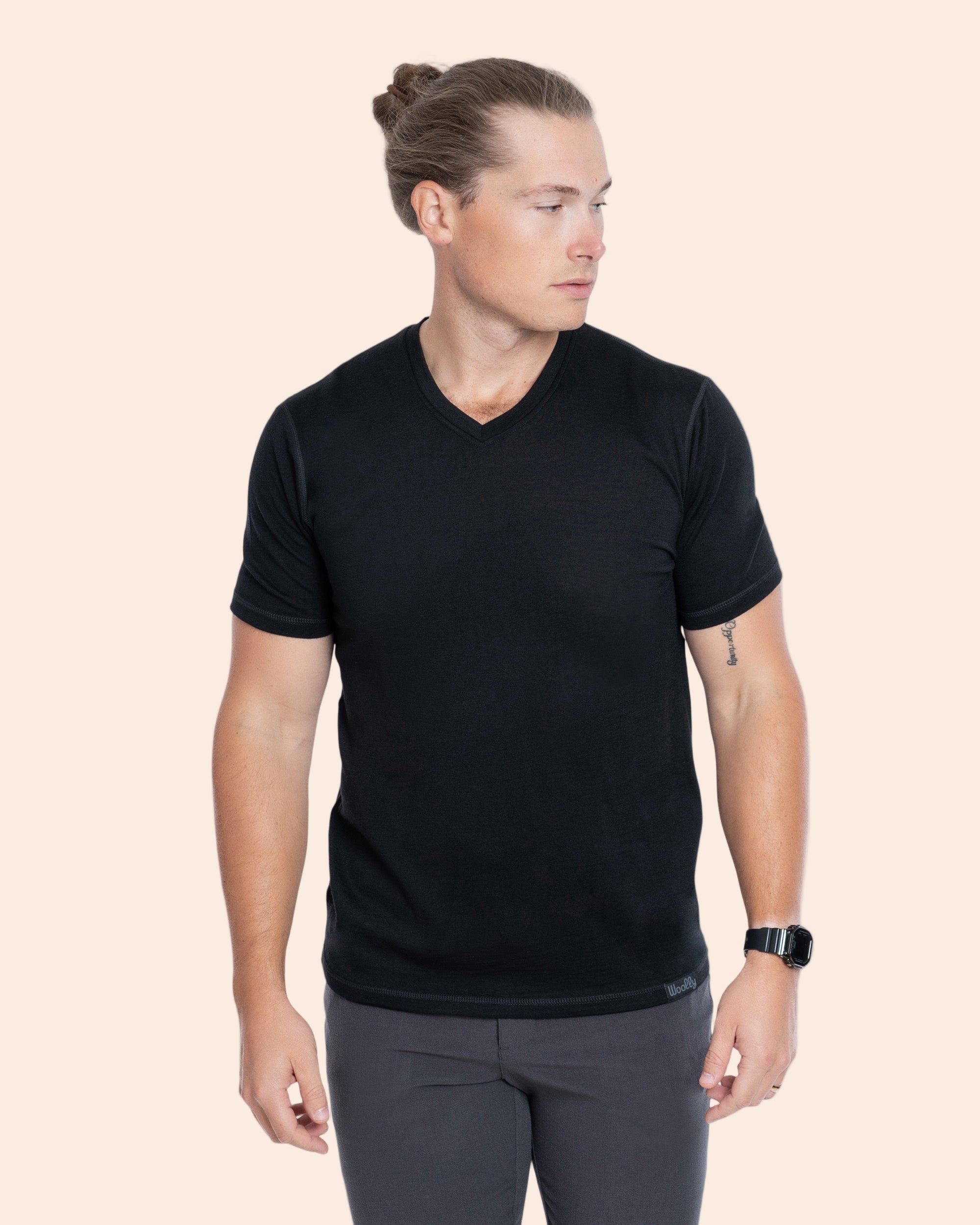 Black V Neck Tees