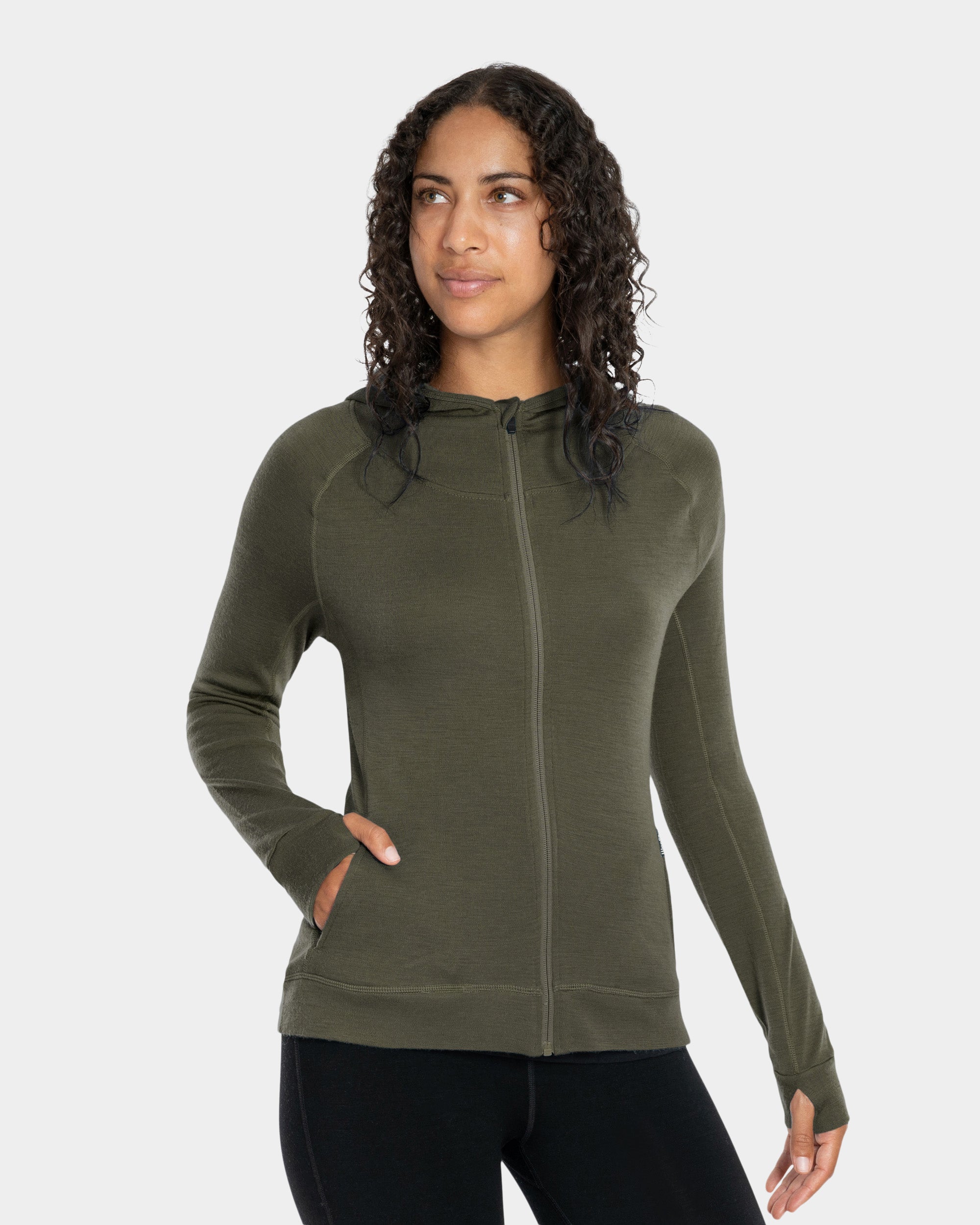 Lululemon Scuba Half Zip in Olive Green, Women's Fashion